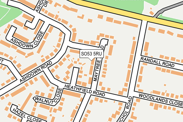 SO53 5RU map - OS OpenMap – Local (Ordnance Survey)