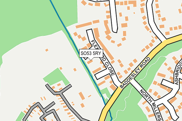 SO53 5RY map - OS OpenMap – Local (Ordnance Survey)