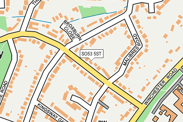 SO53 5ST map - OS OpenMap – Local (Ordnance Survey)