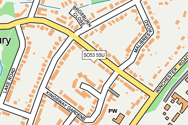 SO53 5SU map - OS OpenMap – Local (Ordnance Survey)
