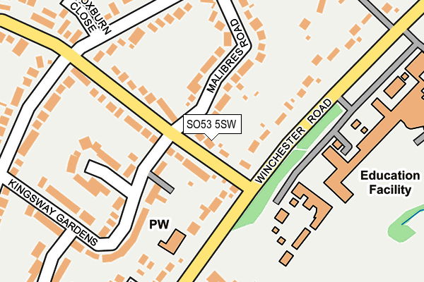 SO53 5SW map - OS OpenMap – Local (Ordnance Survey)