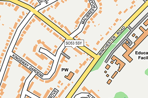 SO53 5SY map - OS OpenMap – Local (Ordnance Survey)