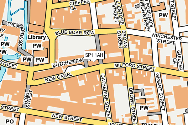 SP1 1AH map - OS OpenMap – Local (Ordnance Survey)