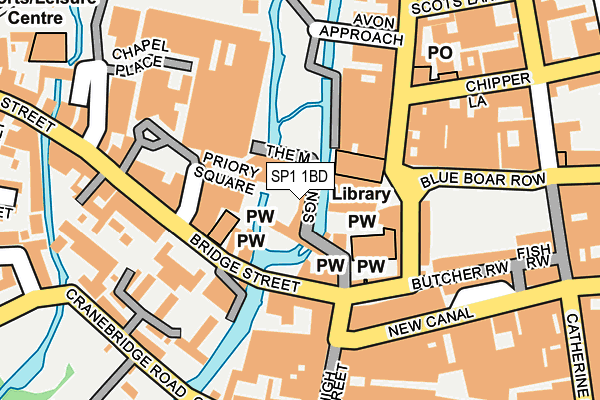 SP1 1BD map - OS OpenMap – Local (Ordnance Survey)