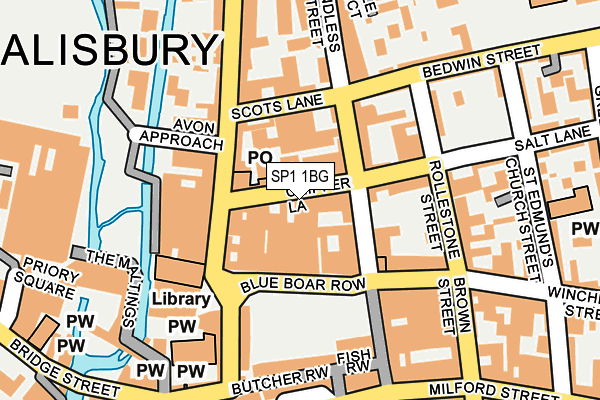 SP1 1BG map - OS OpenMap – Local (Ordnance Survey)