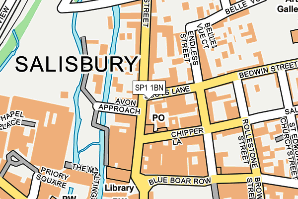 SP1 1BN map - OS OpenMap – Local (Ordnance Survey)