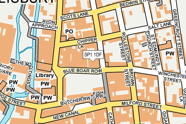 SP1 1DF map - OS OpenMap – Local (Ordnance Survey)