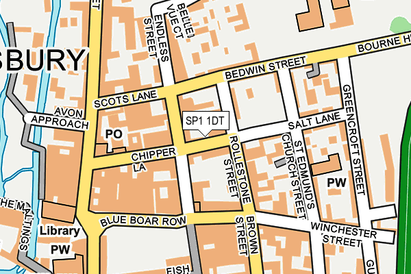 SP1 1DT map - OS OpenMap – Local (Ordnance Survey)