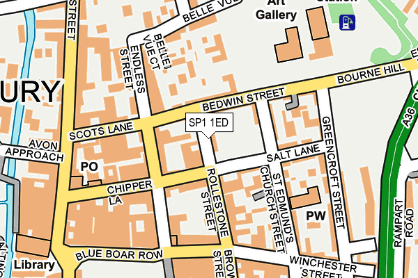 SP1 1ED map - OS OpenMap – Local (Ordnance Survey)