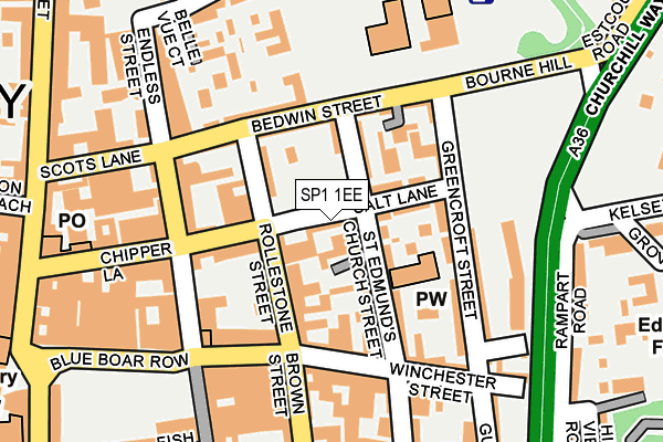 SP1 1EE map - OS OpenMap – Local (Ordnance Survey)