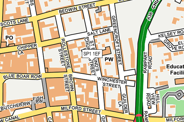 SP1 1EF map - OS OpenMap – Local (Ordnance Survey)