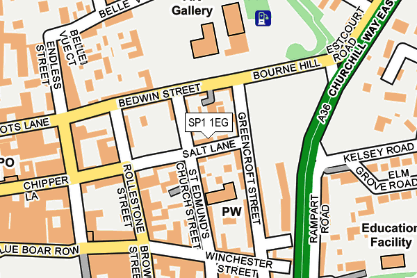 SP1 1EG map - OS OpenMap – Local (Ordnance Survey)