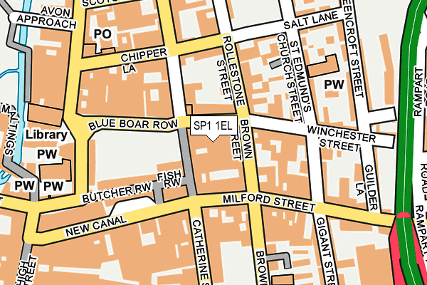 SP1 1EL map - OS OpenMap – Local (Ordnance Survey)