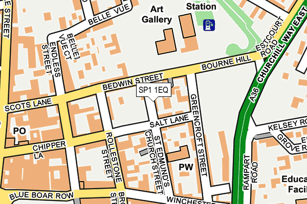 SP1 1EQ map - OS OpenMap – Local (Ordnance Survey)