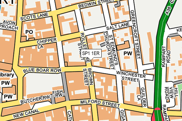 SP1 1ER map - OS OpenMap – Local (Ordnance Survey)