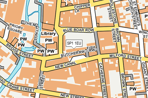 SP1 1EU map - OS OpenMap – Local (Ordnance Survey)