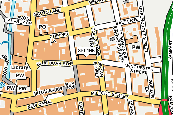 SP1 1HB map - OS OpenMap – Local (Ordnance Survey)