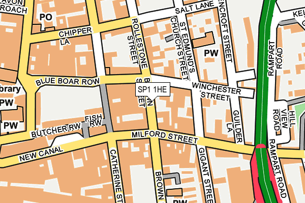 SP1 1HE map - OS OpenMap – Local (Ordnance Survey)