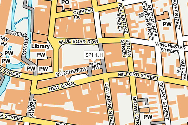 SP1 1JH map - OS OpenMap – Local (Ordnance Survey)