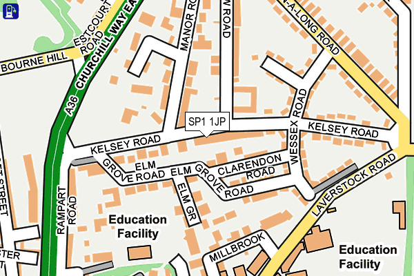 SP1 1JP map - OS OpenMap – Local (Ordnance Survey)