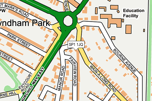 SP1 1JQ map - OS OpenMap – Local (Ordnance Survey)