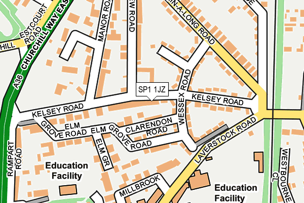 SP1 1JZ map - OS OpenMap – Local (Ordnance Survey)