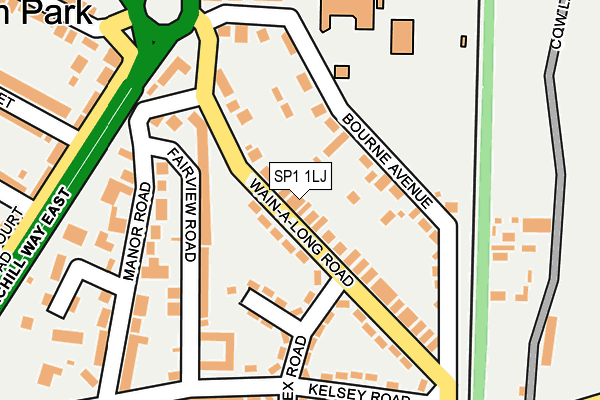 SP1 1LJ map - OS OpenMap – Local (Ordnance Survey)