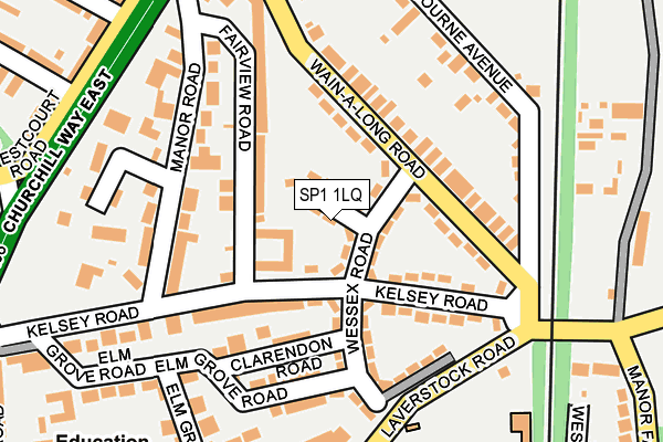 SP1 1LQ map - OS OpenMap – Local (Ordnance Survey)