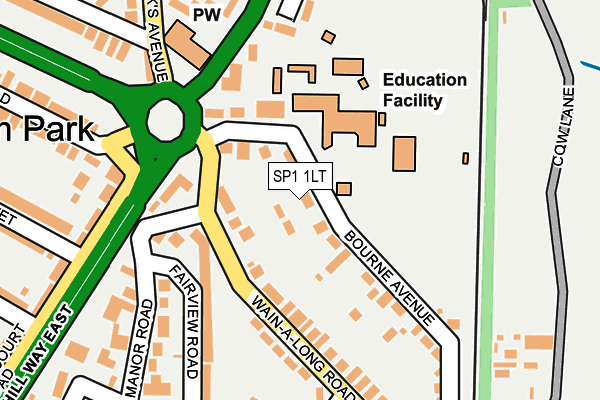 SP1 1LT map - OS OpenMap – Local (Ordnance Survey)