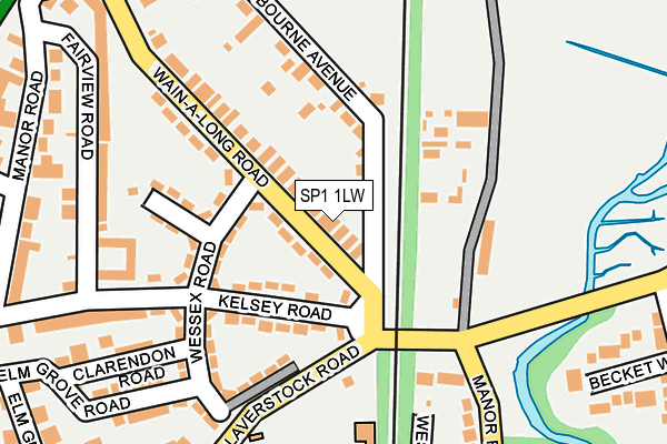 SP1 1LW map - OS OpenMap – Local (Ordnance Survey)