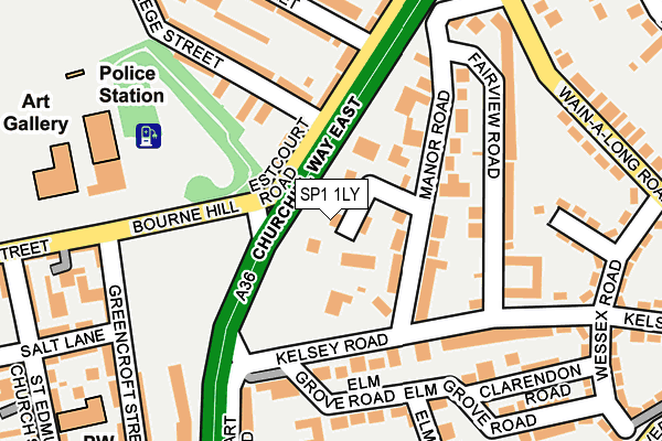 SP1 1LY map - OS OpenMap – Local (Ordnance Survey)