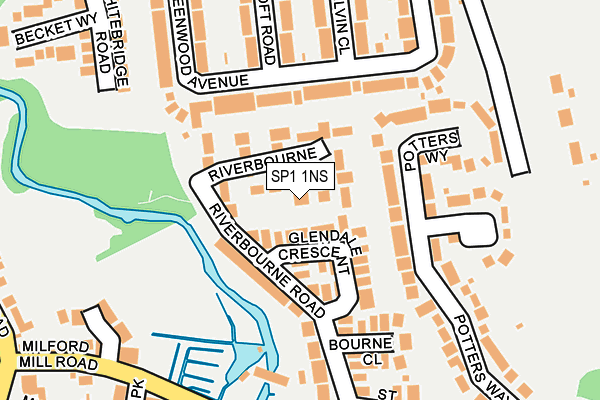 SP1 1NS map - OS OpenMap – Local (Ordnance Survey)