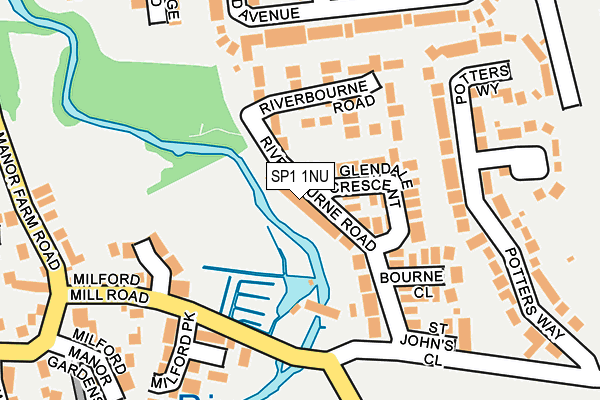 SP1 1NU map - OS OpenMap – Local (Ordnance Survey)