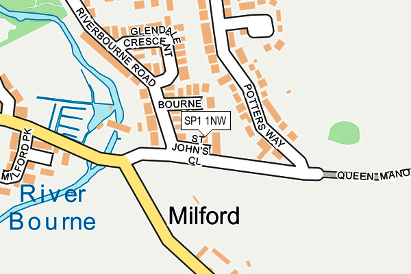 SP1 1NW map - OS OpenMap – Local (Ordnance Survey)