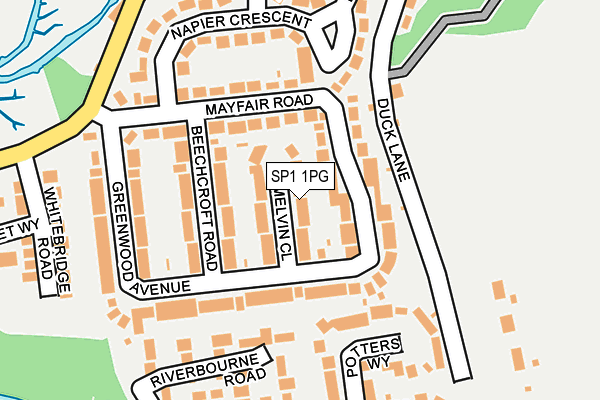 SP1 1PG map - OS OpenMap – Local (Ordnance Survey)