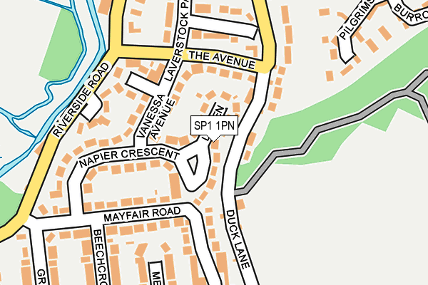 SP1 1PN map - OS OpenMap – Local (Ordnance Survey)