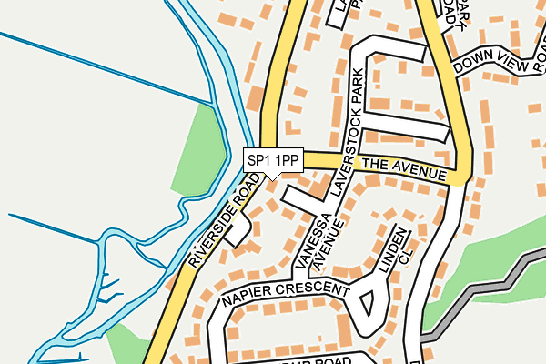 SP1 1PP map - OS OpenMap – Local (Ordnance Survey)