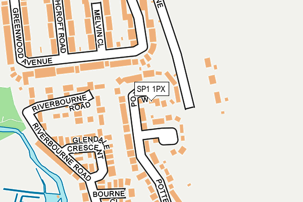 SP1 1PX map - OS OpenMap – Local (Ordnance Survey)
