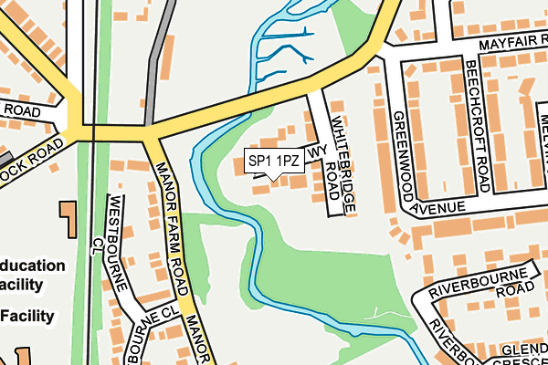 SP1 1PZ map - OS OpenMap – Local (Ordnance Survey)