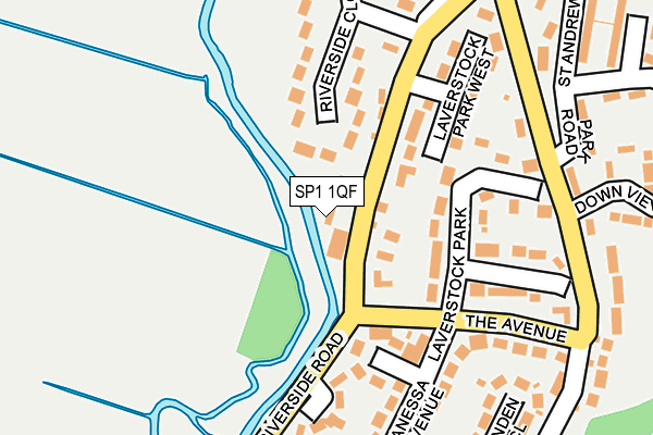 SP1 1QF map - OS OpenMap – Local (Ordnance Survey)