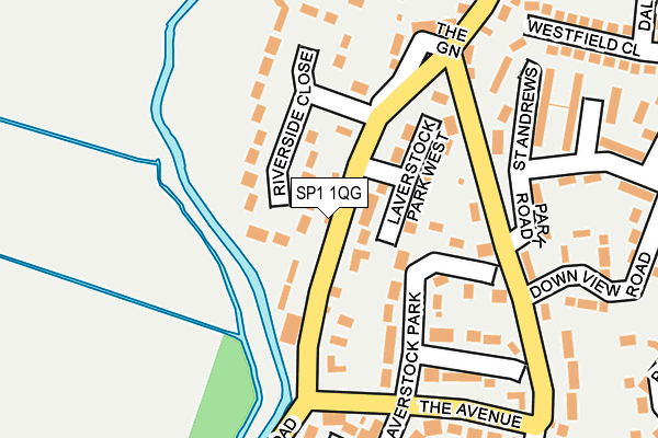 SP1 1QG map - OS OpenMap – Local (Ordnance Survey)