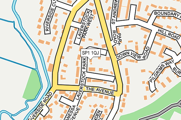 SP1 1QJ map - OS OpenMap – Local (Ordnance Survey)