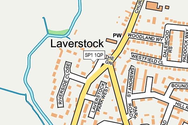 SP1 1QP map - OS OpenMap – Local (Ordnance Survey)