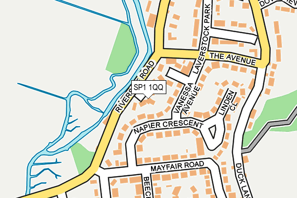 SP1 1QQ map - OS OpenMap – Local (Ordnance Survey)