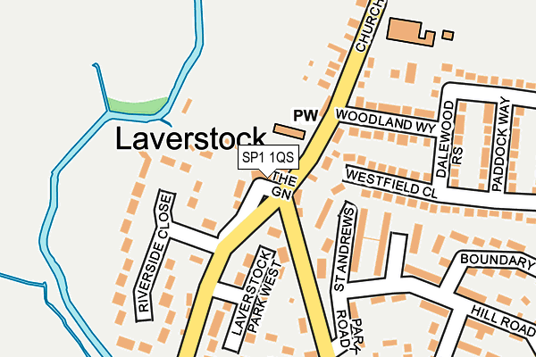 SP1 1QS map - OS OpenMap – Local (Ordnance Survey)