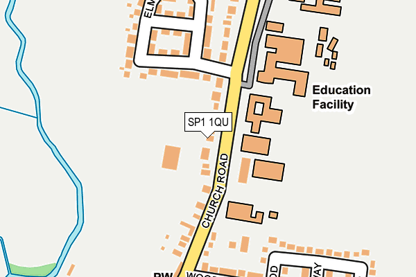 SP1 1QU map - OS OpenMap – Local (Ordnance Survey)