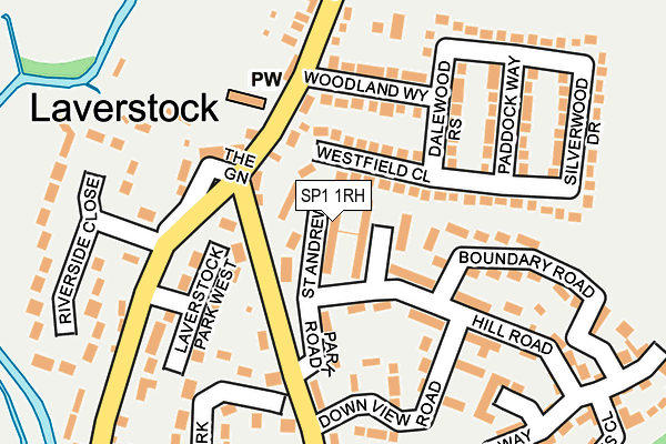 SP1 1RH map - OS OpenMap – Local (Ordnance Survey)