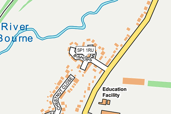 SP1 1RU map - OS OpenMap – Local (Ordnance Survey)