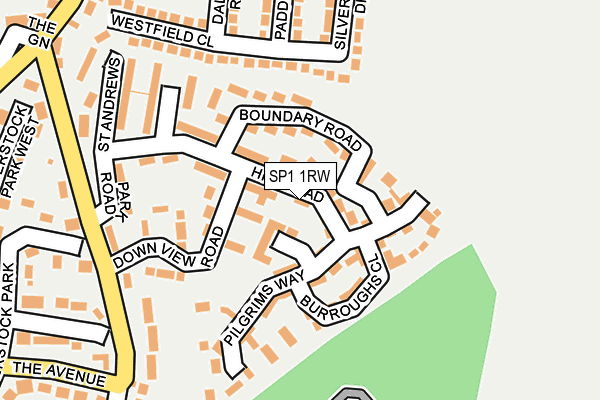 SP1 1RW map - OS OpenMap – Local (Ordnance Survey)