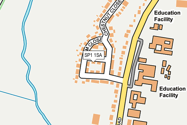 SP1 1SA map - OS OpenMap – Local (Ordnance Survey)